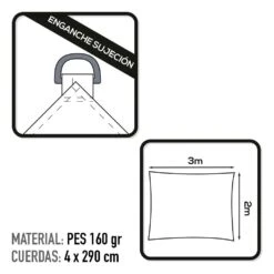 Toldo Poliéster Rectangular Aktive Garden Color Blanco 8 Toldo Poliéster Rectangular Aktive Garden Color Blanco -OUTSUNNY TIENDA aa164deeb98ae078079e6476d761b690c2853894 6a42e927532c4be1862b8f65f505a721