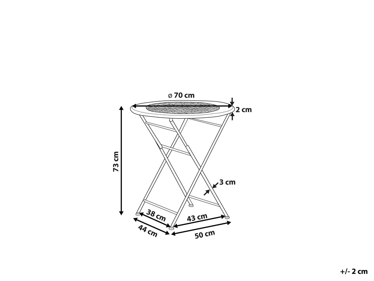 Mesa De Balcón Verde Claro ø 70 Cm BIVIO 5 Mesa De Balcón Verde Claro ø 70 Cm BIVIO - Imagen 3