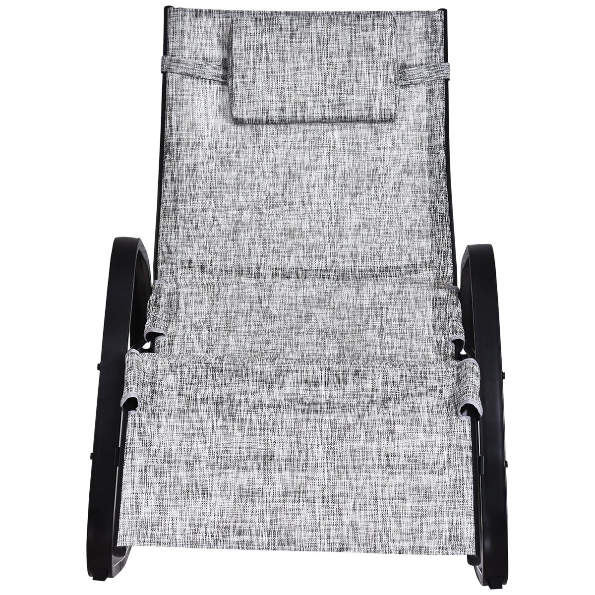 Outsunny Tumbona Mecedora De Exterior Con Respaldo Y Reposapiés Regulables 64x69x108 Cm Gris 9 Outsunny Tumbona Mecedora De Exterior Con Respaldo Y Reposapiés Regulables 64x69x108 Cm Gris - Imagen 7