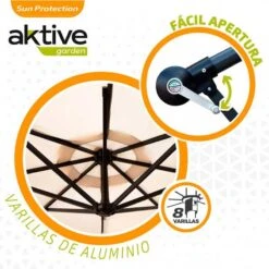 Sombrilla Aktive BANANA 300 X 250 X 300 Cm Aluminio Crema -OUTSUNNY TIENDA ac6a98dc21bcbb38d71f3e07ff01d0263df946f9 789396b078b245b1a123e8c0c5dbdd1d
