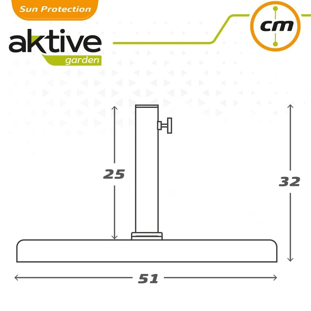 Soporte Cuadrado Poliresina Para Parasol 38-48 Aktive Garden 8 Soporte Cuadrado Poliresina Para Parasol 38-48 Aktive Garden - Imagen 6