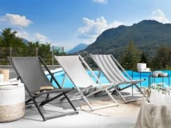 Tumbona De Jardín Gris Claro LOCRI