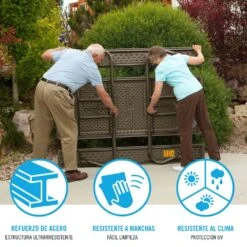 Mesa Con Bancos Plegable Ultrarresistente Marrón LIFETIME 183x76x74 Cm UV100 -OUTSUNNY TIENDA afeeb2e2e4471519eb5e6d0016bdab748fd83e37 52eab20adc0b4775b22ad1a957076c75