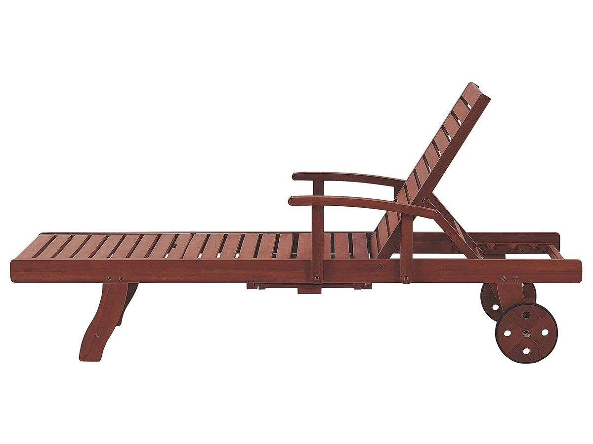 Tumbona De Jardín De Madera De Acacia Oscura TOSCANA 8 Tumbona De Jardín De Madera De Acacia Oscura TOSCANA - Imagen 6