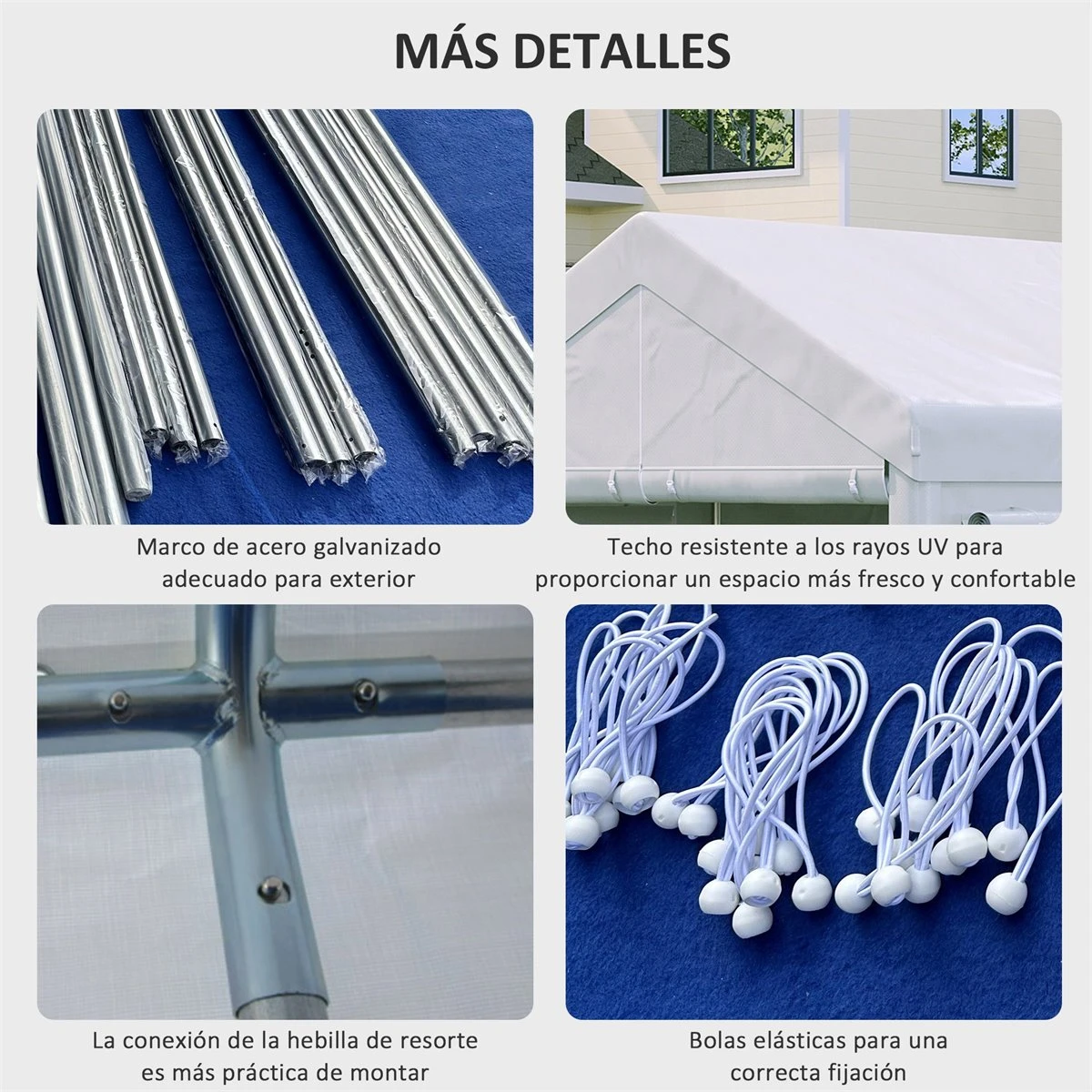 Outsunny Carpa De Jardín 6x3 M Carpa Para Fiestas Cenador De Exterior Con 3 Puertas Extraíbles Ventanas De Malla Enrollables Para Terraza Bodas Eventos Blanco 9 Outsunny Carpa De Jardín 6x3 M Carpa Para Fiestas Cenador De Exterior Con 3 Puertas Extraíbles Ventanas De Malla Enrollables Para Terraza Bodas Eventos Blanco - Imagen 7