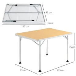 Outsunny Mesa De Camping Plegable Mesa De Picnic Portátil De Aluminio Con Encimera De Madera Y 4 Almohadillas De Pie Multifuncional Para Terraza Jardín Playa 115x85x75 Cm Natural 11 Outsunny Mesa De Camping Plegable Mesa De Picnic Portátil De Aluminio Con Encimera De Madera Y 4 Almohadillas De Pie Multifuncional Para Terraza Jardín Playa 115x85x75 Cm Natural -OUTSUNNY TIENDA b3f35d40231a4dbecf876e97a3fc798609300bbc dfa44bbdb4af410caf296a01d3c1293f