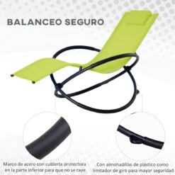 Outsunny Tumbona Mecedora De Jardín Con Reposacabezas Extraíble Sillón Tumbona Ergonómica De Exterior Plegable Tela De Texteline Para Patios Piscina Al Aire Libre 80x154x84 Cm Verde 15 Outsunny Tumbona Mecedora De Jardín Con Reposacabezas Extraíble Sillón Tumbona Ergonómica De Exterior Plegable Tela De Texteline Para Patios Piscina Al Aire Libre 80x154x84 Cm Verde -OUTSUNNY TIENDA b4a659bb599ab6f62e0805c6acde3d09519d2ce3 2e5d32e39a4c4721ab760adc84a3efd8