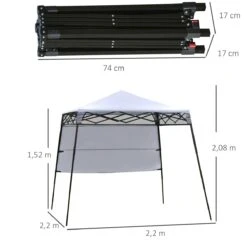 Outsunny Carpa Plegable 2,2x2,2x2m Con Lateral Altura Ajustable Protección UV 50+ De Acero Y Tela Oxford Con Bolsa De Transporte Blanco 11 Outsunny Carpa Plegable 2,2x2,2x2m Con Lateral Altura Ajustable Protección UV 50+ De Acero Y Tela Oxford Con Bolsa De Transporte Blanco -OUTSUNNY TIENDA b4e9e549bc8c5cab1fe8dcf6d801bb8e3c0d3778 0c70bbd06adf4e418325e7093110115d