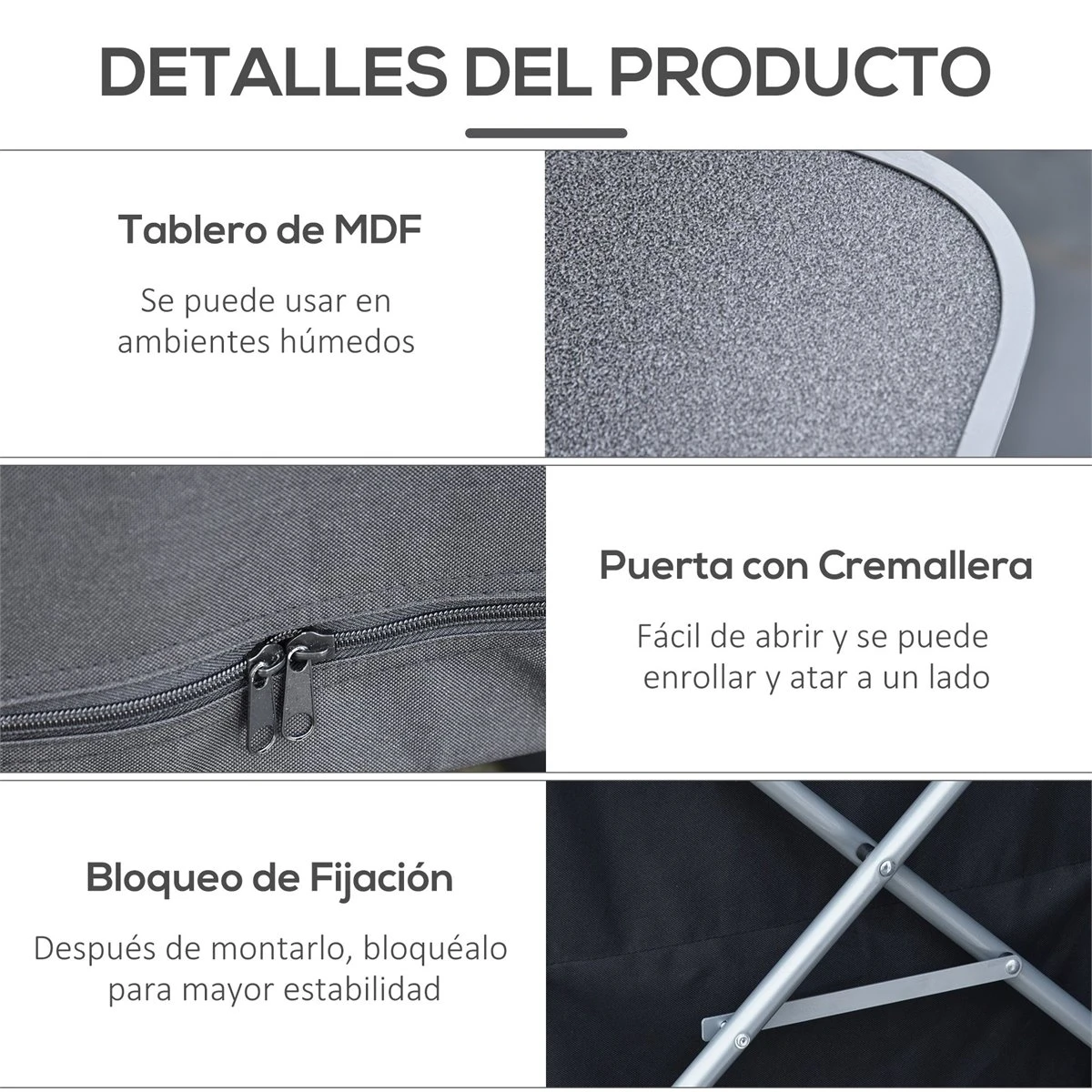 Outsunny Armario Cocina De Camping Plegable Con Paravientos 3 Estantes Bolsa De Almacenamiento Encimera 58X65x93 Cm Para Exterior Acampadas Picnics Tela Oxford Negro 8 Outsunny Armario Cocina De Camping Plegable Con Paravientos 3 Estantes Bolsa De Almacenamiento Encimera 58X65x93 Cm Para Exterior Acampadas Picnics Tela Oxford Negro - Imagen 6