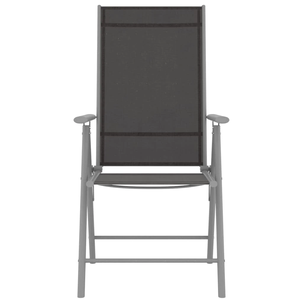 Set De Comedor Para Jardín 7 Piezas Aluminio Plata Y Negro VidaXL 6 Set De Comedor Para Jardín 7 Piezas Aluminio Plata Y Negro VidaXL - Imagen 4