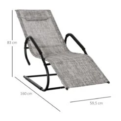 Outsunny Tumbona De Jardín Ergonómica Con Reposacabezas Reposapiés Y Reposabrazos Mecedora Tapizado En Tela Texteline Transpirable Para Terraza Patio 160x59,5x83 Cm Gris 12 Outsunny Tumbona De Jardín Ergonómica Con Reposacabezas Reposapiés Y Reposabrazos Mecedora Tapizado En Tela Texteline Transpirable Para Terraza Patio 160x59,5x83 Cm Gris -OUTSUNNY TIENDA b840adada158275a8b0b34082c35d00a4bdc588f 5d2e504733ce43dfa1fc4005aa89c942