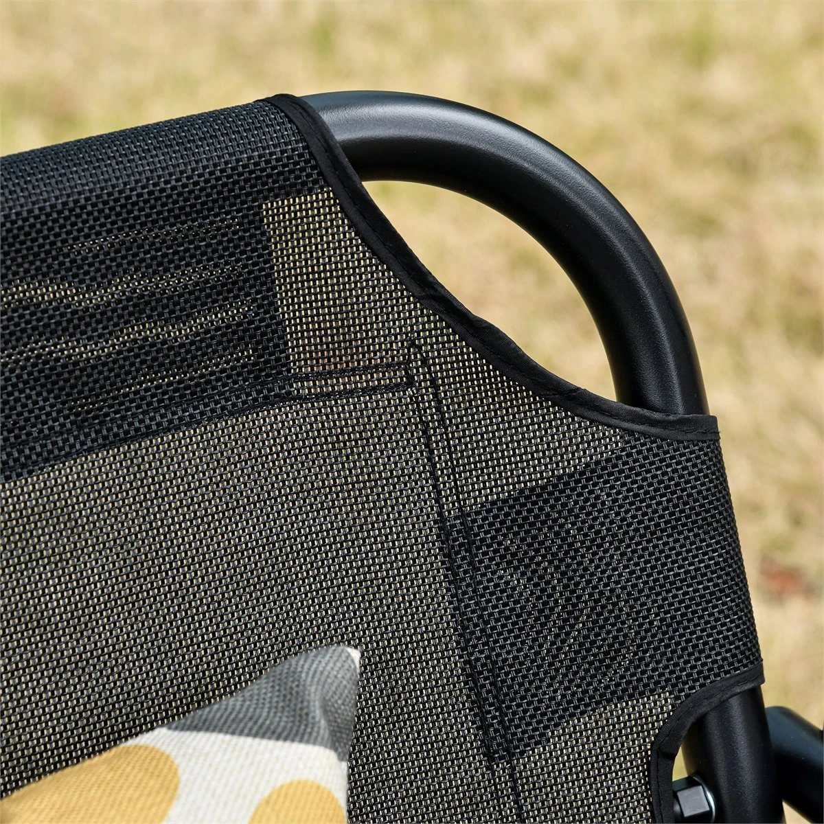 Outsunny Columpio De Jardín De 2 Plazas Silla Balancín Con Parasol Techo Ajustable En Ángulo Terraza Balcón Exterior Carga 200 Kg 172x110x155 Cm Negro 8 Outsunny Columpio De Jardín De 2 Plazas Silla Balancín Con Parasol Techo Ajustable En Ángulo Terraza Balcón Exterior Carga 200 Kg 172x110x155 Cm Negro - Imagen 6