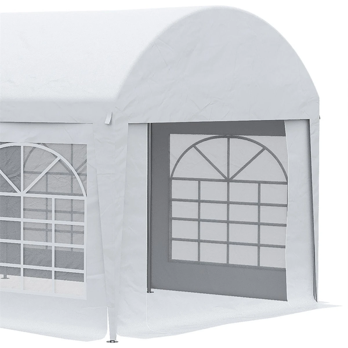 Outsunny Carpa De Jardín 6x3 M Carpa Para Fiestas Cenador Con Paredes Laterales Extraíbles Puerta Con Cremalleras Y 6 Ventanas Protección UV Para Exterior Eventos Bodas Blanco 10 Outsunny Carpa De Jardín 6x3 M Carpa Para Fiestas Cenador Con Paredes Laterales Extraíbles Puerta Con Cremalleras Y 6 Ventanas Protección UV Para Exterior Eventos Bodas Blanco - Imagen 9