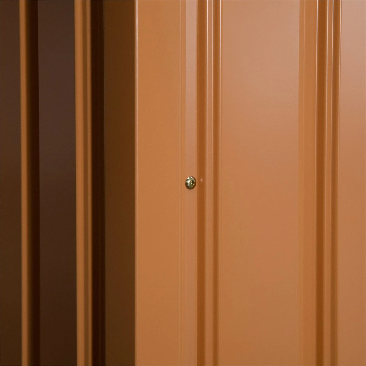 Outsunny Cobertizo De Jardín 340x386x200 Cm 12,27 M² Caseta Exterior De Acero Para Almacenamiento De Herramientas Con Puertas Correderas Y Ventilaciones Ocre Oscuro 10 Outsunny Cobertizo De Jardín 340x386x200 Cm 12,27 M² Caseta Exterior De Acero Para Almacenamiento De Herramientas Con Puertas Correderas Y Ventilaciones Ocre Oscuro - Imagen 8