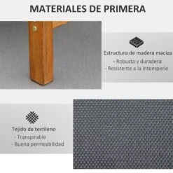 Outsunny Tumbona De Jardín Tipo Hamaca Con Altura De Respaldo Ajustable Reposacabeza Extraíble Y Marco De Madera Ergonómico Para Terraza Playa Exterior 180x56x72 Cm Negro 13 Outsunny Tumbona De Jardín Tipo Hamaca Con Altura De Respaldo Ajustable Reposacabeza Extraíble Y Marco De Madera Ergonómico Para Terraza Playa Exterior 180x56x72 Cm Negro -OUTSUNNY TIENDA bb9ceb7cfc49c6daa413a258d8b59982fba9cc79 ce57b6f0ed754218a33fee04d5fc61da