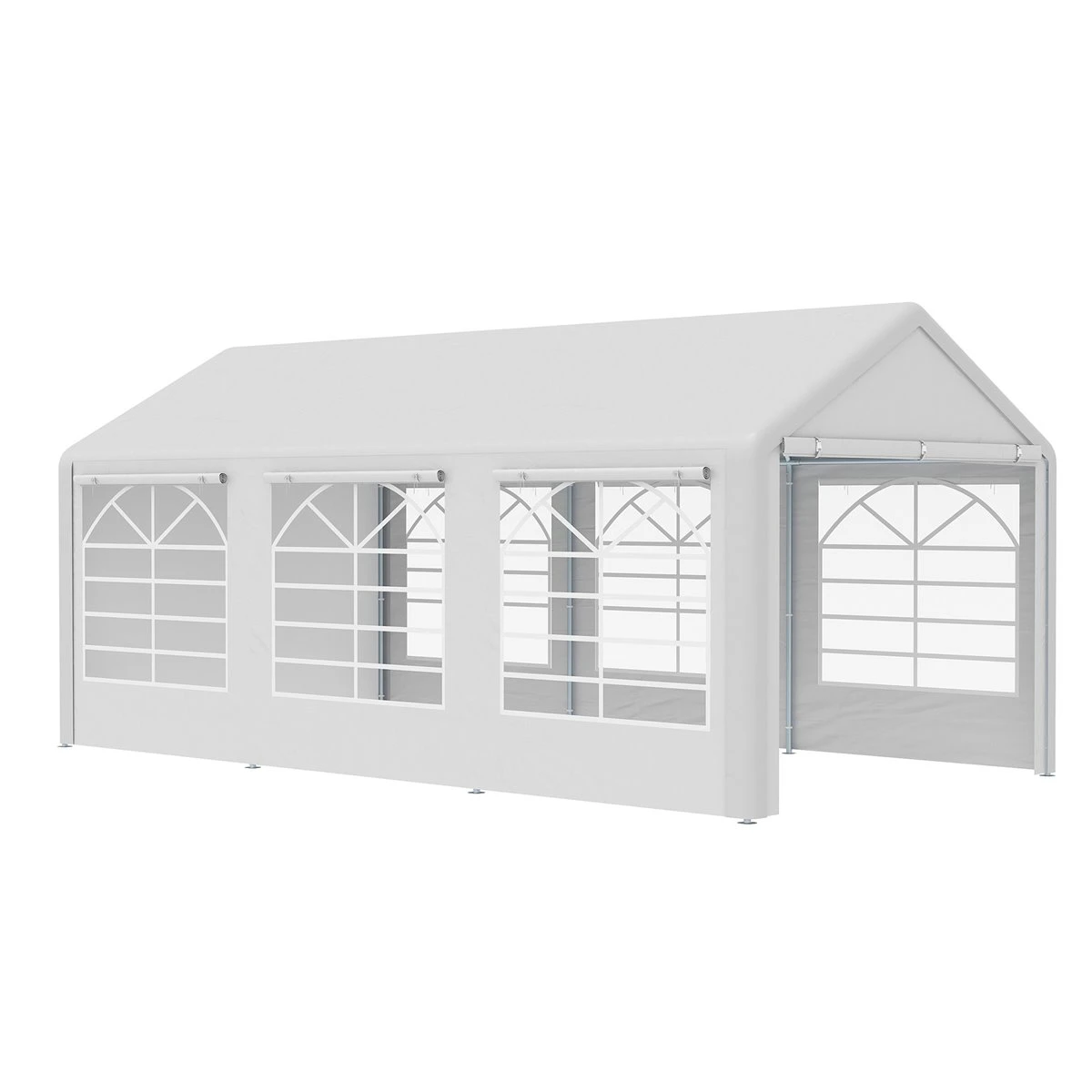Outsunny Carpa Para Fiestas 6x3 M Cenador Pabellón De Jardín Con 4 Paneles Laterales 2 Puertas Enrollables Y 6 Ventanas Protección UV Para Exterior Eventos Bodas Blanco 3 Outsunny Carpa Para Fiestas 6x3 M Cenador Pabellón De Jardín Con 4 Paneles Laterales 2 Puertas Enrollables Y 6 Ventanas Protección UV Para Exterior Eventos Bodas Blanco