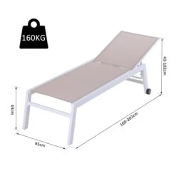 Outsunny Tumbona Multiposiciones De Jardín Con Respaldo Reclinable En 5 Posiciones De Aluminio Y Texteline Carga 160 Kg Para Patio Terraza 202x65x43 Cm Beige 15 Outsunny Tumbona Multiposiciones De Jardín Con Respaldo Reclinable En 5 Posiciones De Aluminio Y Texteline Carga 160 Kg Para Patio Terraza 202x65x43 Cm Beige -OUTSUNNY TIENDA bd2d622b92ce07f9c589aed81278d0465706df24 ba62eb5094fa43ed8b120408082e2117