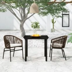 Juego De Comedor De Jardín De 3 Piezas Marrón VidaXL 10 Juego De Comedor De Jardín De 3 Piezas Marrón VidaXL -OUTSUNNY TIENDA c238ead2b30b00312c94d4ab8dec146d65d474de 943c4b499b0548f9ba977ca974ae52e4