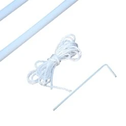 Outsunny Poste Para Toldo Vela O Toldo De Refugio Mástil Para Tienda De Campaña Fácil De Montar Y Desmontar - 3m - Blanco -OUTSUNNY TIENDA c24a087622890a8e31bb0a4208a5969dd01d8c77 0f213227dd414264bfb326f89259a2fb