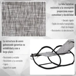 Outsunny Mecedora Para Exterior Tumbona Con Reposabrazos Y Función Balancín Para Terraza 160x61x79 Cm Gris 15 Outsunny Mecedora Para Exterior Tumbona Con Reposabrazos Y Función Balancín Para Terraza 160x61x79 Cm Gris -OUTSUNNY TIENDA c2df3e4d639144eeb865e4233b0c406bbbd21a30 8340d582971f4fa6b770873dac16eef1