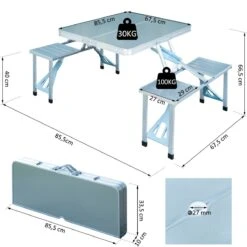 Outsunny Mesa Maleta De Camping Plegable Portátil Con 4 Asientos Y Agujero Para Sombrilla Estructura De Aluminio Para Playa Picnic 136x85,5x66 Cm Plata 14 Outsunny Mesa Maleta De Camping Plegable Portátil Con 4 Asientos Y Agujero Para Sombrilla Estructura De Aluminio Para Playa Picnic 136x85,5x66 Cm Plata -OUTSUNNY TIENDA c362b41026620726fabc4cd779d7a38b254b40ea 13aacc7f11fd4031856f1fb14381a2ec