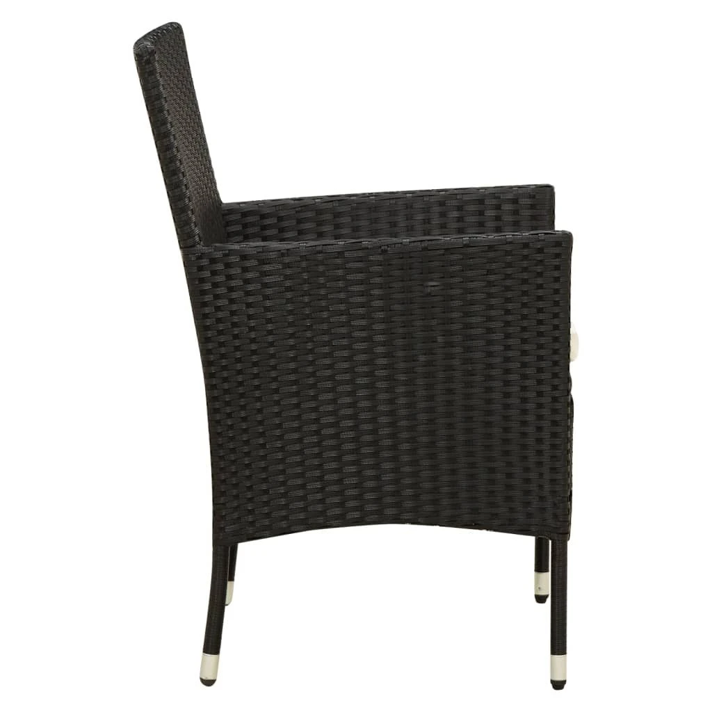 Juego De Comedor Exterior 7 Pzas Con Cojines Ratán Negro VidaXL 7 Juego De Comedor Exterior 7 Pzas Con Cojines Ratán Negro VidaXL - Imagen 5