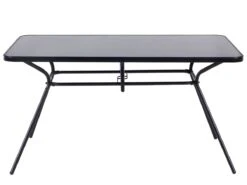 Mesa De Jardín En Acero Negro 140x80 Cm LIVO -OUTSUNNY TIENDA c3b6f3c71c1dcc4c35adbf762b5913c42f2554d2 8c208a039824450a9fc2276ad15509e2