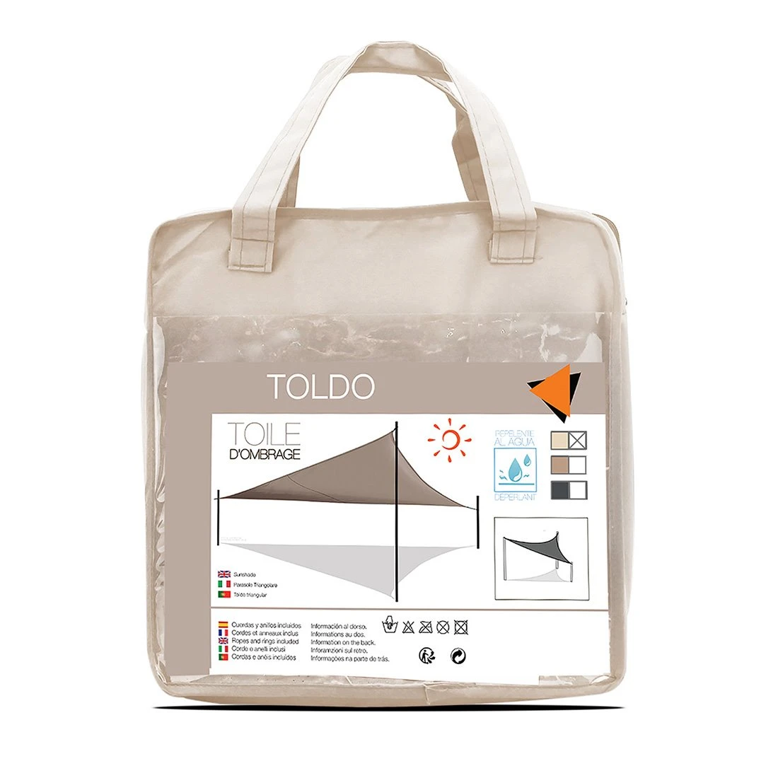 Acomoda Textil – Toldo Vela De Sombra Triangular. (Beige, 3x3x3m) 4 Acomoda Textil – Toldo Vela De Sombra Triangular. (Beige, 3x3x3m) - Imagen 2