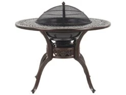 Mesa De Jardín De Metal Marrón Oscuro/beige ⌀ 105 Cm MANFRIA -OUTSUNNY TIENDA c4cad5c37c10ba259bb9ce4b6516524da7d58404 342a9a86095c427f9ac72c74f5a81140