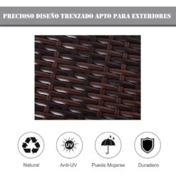 Outsunny Conjunto De Tumbona Exterior De Ratán 2 Plazas Con Cojines Acolchados Resistente Al Agua Con Respaldo Regulable De 5 Niveles Soporta 220 Kg 195x120x28 Cm Marrón 19 Outsunny Conjunto De Tumbona Exterior De Ratán 2 Plazas Con Cojines Acolchados Resistente Al Agua Con Respaldo Regulable De 5 Niveles Soporta 220 Kg 195x120x28 Cm Marrón -OUTSUNNY TIENDA c55660fc2c15c5dba679cf97664b9a7f97bf909b a7b8df99cff34cd7a9d92d5ea1b28ca8