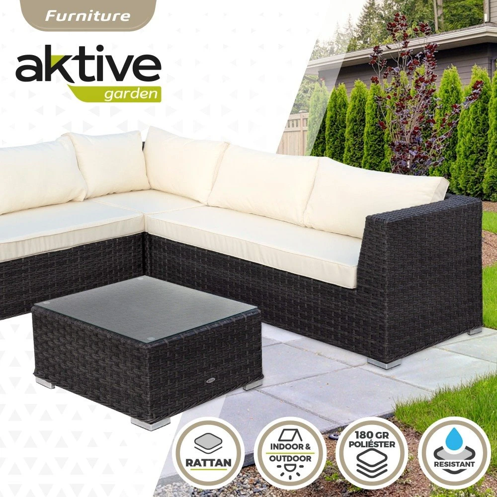 Conjunto Muebles Terraza Sofá Rinconera Modular Con Mesa Aktive 4 Conjunto Muebles Terraza Sofá Rinconera Modular Con Mesa Aktive - Imagen 2