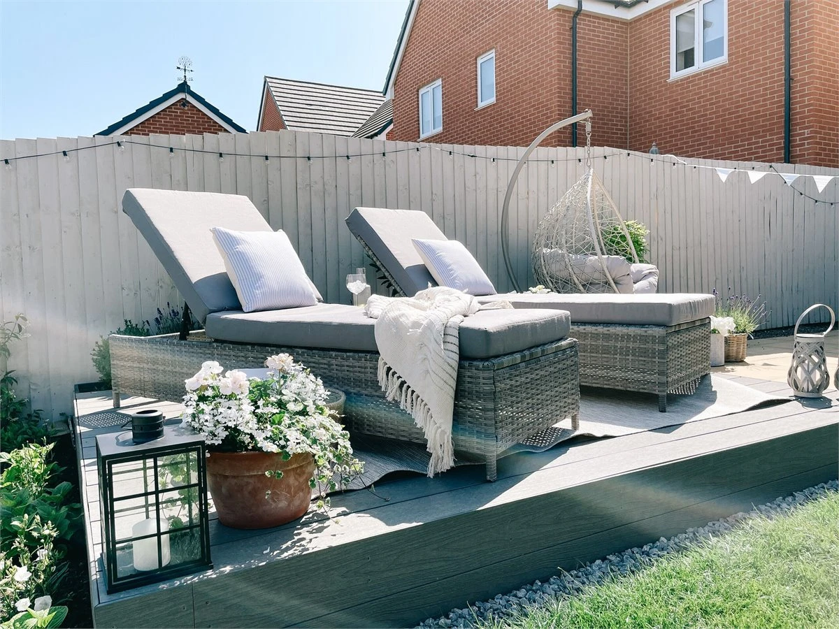 Tumbona De Jardín En Ratán Gris TURIN II 12 Tumbona De Jardín En Ratán Gris TURIN II - Imagen 10