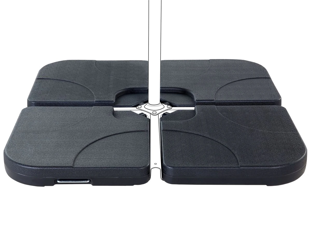 Base Para Sombrilla Antracita 4 Piezas CARIA 4 Base Para Sombrilla Antracita 4 Piezas CARIA - Imagen 2