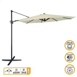 Parasol Excéntrico Roma Aktive Garden Ø300 Cm Crema Mástil Aluminio 8 Parasol Excéntrico Roma Aktive Garden Ø300 Cm Crema Mástil Aluminio -OUTSUNNY TIENDA c76faa654fc4563c665215f6cb3c0ea7418ee04f cd4b240cf09d4ac28c92e03c5a321d9b