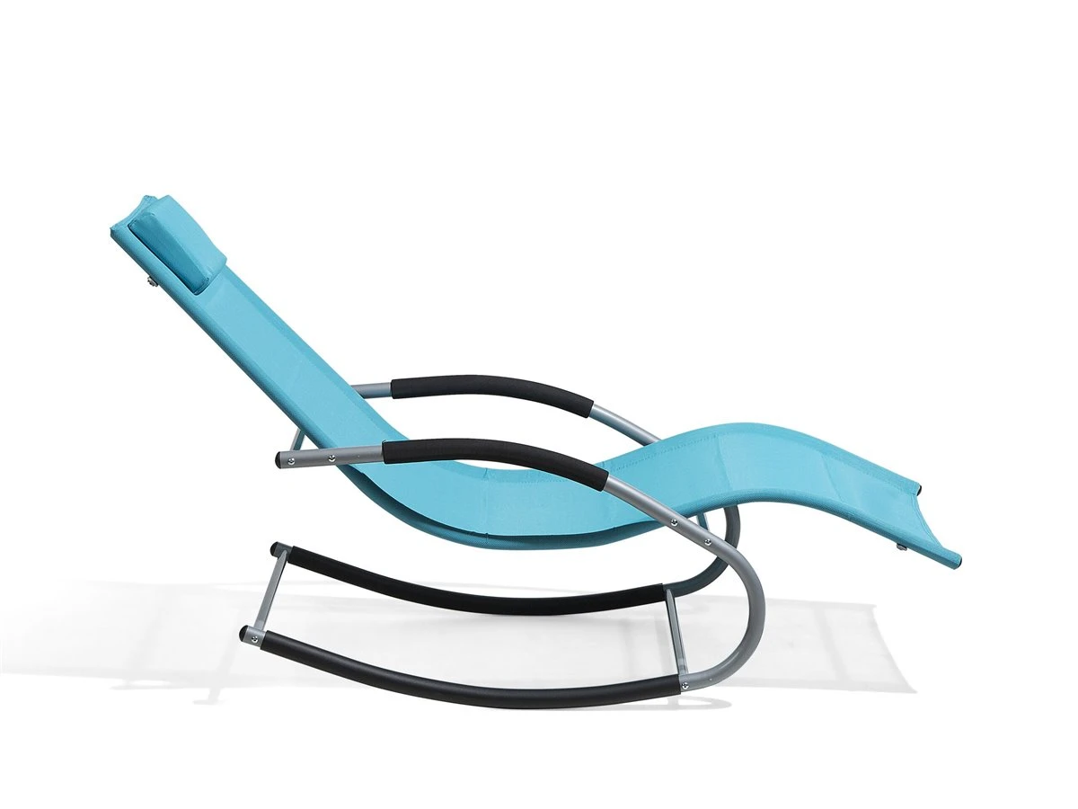 Tumbona De Jardín Mecedora Azul CARANO 8 Tumbona De Jardín Mecedora Azul CARANO - Imagen 6