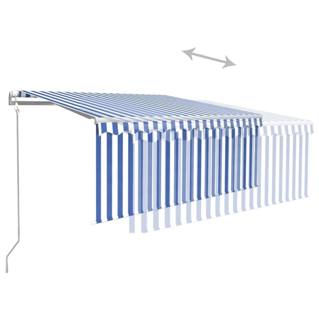 Toldo Automático Retráctil Con Persiana Azul Y Blanco 3x2,5m VidaXL 6 Toldo Automático Retráctil Con Persiana Azul Y Blanco 3x2,5m VidaXL - Imagen 4