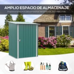 Outsunny Caseta De Jardín 0,92 M² 100x103x160 Cm Cobertizo Exterior De Acero Galvanizado Con Puerta Cerradura Y Techo Inclinado Para Almacenamiento De Herramientas Verde 14 Outsunny Caseta De Jardín 0,92 M² 100x103x160 Cm Cobertizo Exterior De Acero Galvanizado Con Puerta Cerradura Y Techo Inclinado Para Almacenamiento De Herramientas Verde -OUTSUNNY TIENDA caa3c4807f0b6978b5ab453f7cd2cd5e33cc9dcc f20e860139864f9e883e30dd10453089