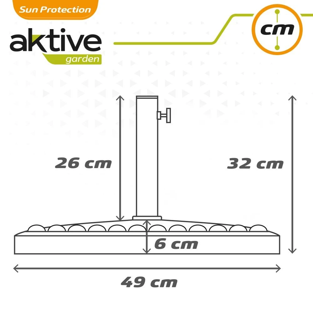 Base Sombrilla Poliresina Aktive Garden Circular 8 Base Sombrilla Poliresina Aktive Garden Circular - Imagen 6