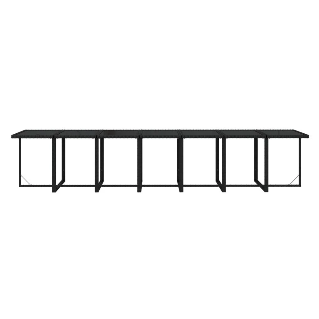 Set Comedor De Jardín 15 Pzas Con Cojines Ratán Sintético Negro VidaXL 7 Set Comedor De Jardín 15 Pzas Con Cojines Ratán Sintético Negro VidaXL - Imagen 5