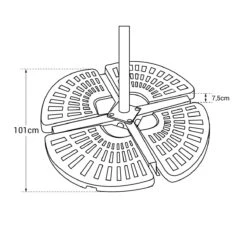 Happy Garden - Base De Sombrilla - Lote De 4 Losas Redondas Rellenables SAINT MALO 7 Happy Garden - Base De Sombrilla - Lote De 4 Losas Redondas Rellenables SAINT MALO -OUTSUNNY TIENDA cd95f9e0eb4a4d1f6021efd62043270fcd093d48 96ecaa942820486fb3b0fff2afd92818