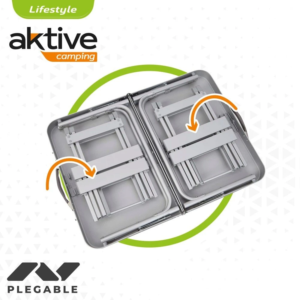 Mesa Plegable Camping Con 2 Taburetes Aktive 5 Mesa Plegable Camping Con 2 Taburetes Aktive - Imagen 3