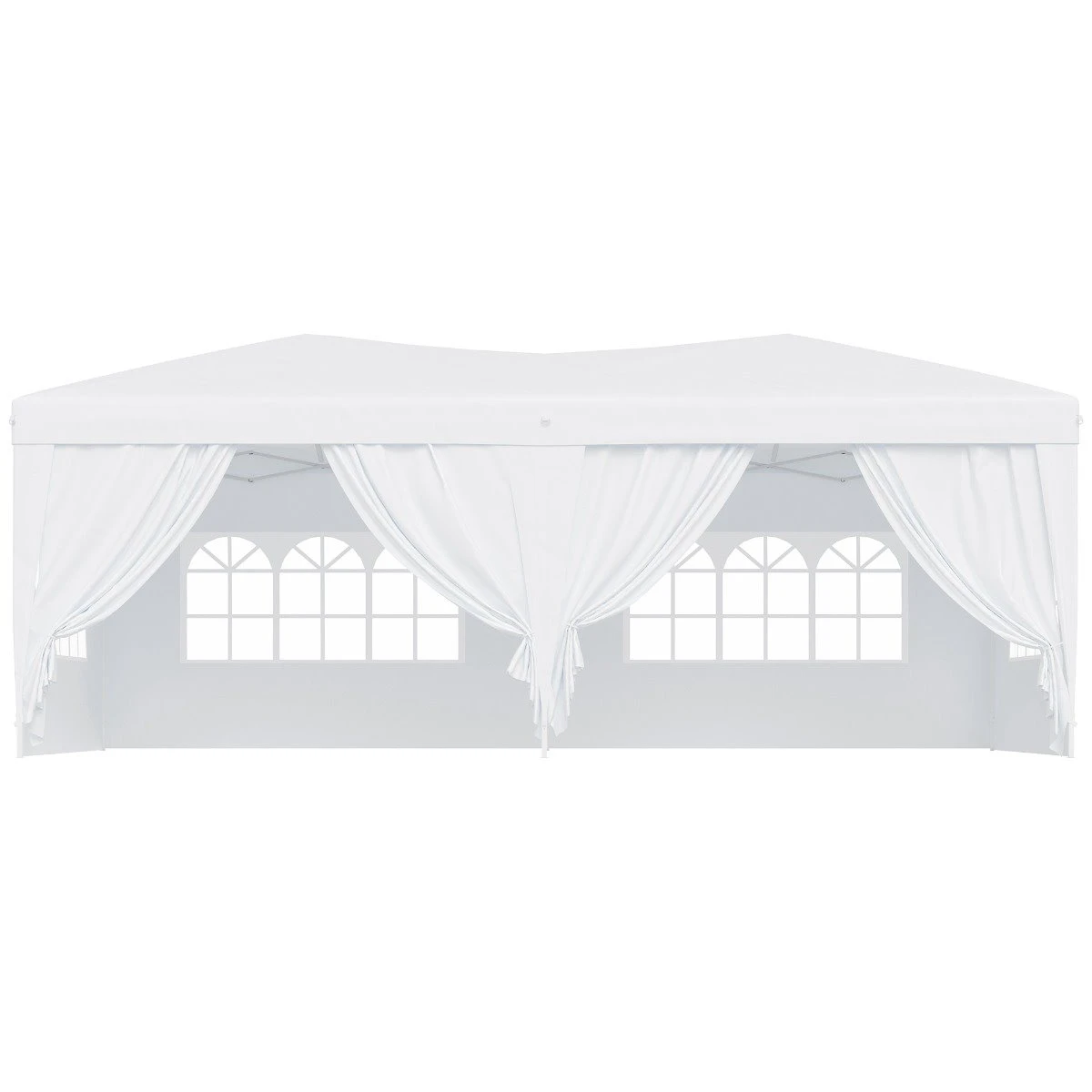 Outsunny Carpa Plegable En Acordeon 4 Paneles Laterales 2 Cortinas +Bolsa Transporte 5,91x2,97x2,55 M Blanco 7 Outsunny Carpa Plegable En Acordeon 4 Paneles Laterales 2 Cortinas +Bolsa Transporte 5,91x2,97x2,55 M Blanco - Imagen 5