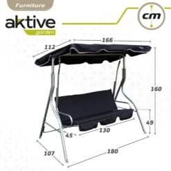 Balancín Para Jardín Negro C/toldo Inclinable 3 Plazas Aktive 16 Balancín Para Jardín Negro C/toldo Inclinable 3 Plazas Aktive -OUTSUNNY TIENDA cfc198fedf56ff8f8eab7f5d8481575c31e66fea 64535e2ceae14078a3af2e3420f79f97