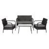 Conjunto De Muebles De Jardín LIPARI De 4 Plazas De Resina Tejida Con Cojines -OUTSUNNY TIENDA d230ad44345feca7ae3d1c91daa4bb41bd367db1 9c450f5454ce490aa6f2d6baa617f7c8
