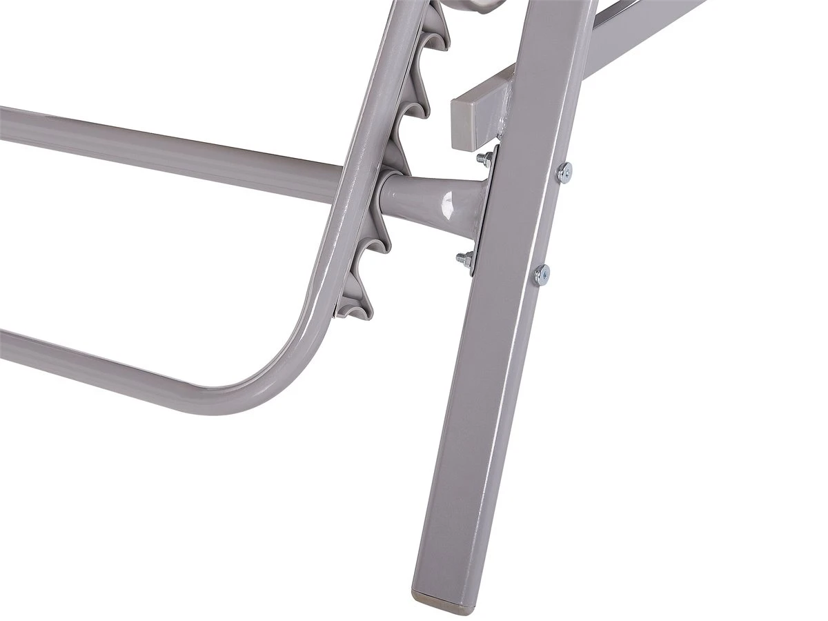 Tumbona Reclinable De Metal Marrón Claro PROCIDA 10 Tumbona Reclinable De Metal Marrón Claro PROCIDA - Imagen 8