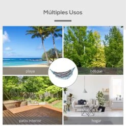 Outsunny Hamaca Doble Portátil De Algodón 285x150 Cm Con Bolsa De Transporte Para Exteriores Patio Jardín Playa Camping Carga 180 Kg Multicolor 17 Outsunny Hamaca Doble Portátil De Algodón 285x150 Cm Con Bolsa De Transporte Para Exteriores Patio Jardín Playa Camping Carga 180 Kg Multicolor -OUTSUNNY TIENDA d3c5590e5c6bea49f330298ee97329aae4cf449e aff0324333e445fe93082fa78fc6ac9e