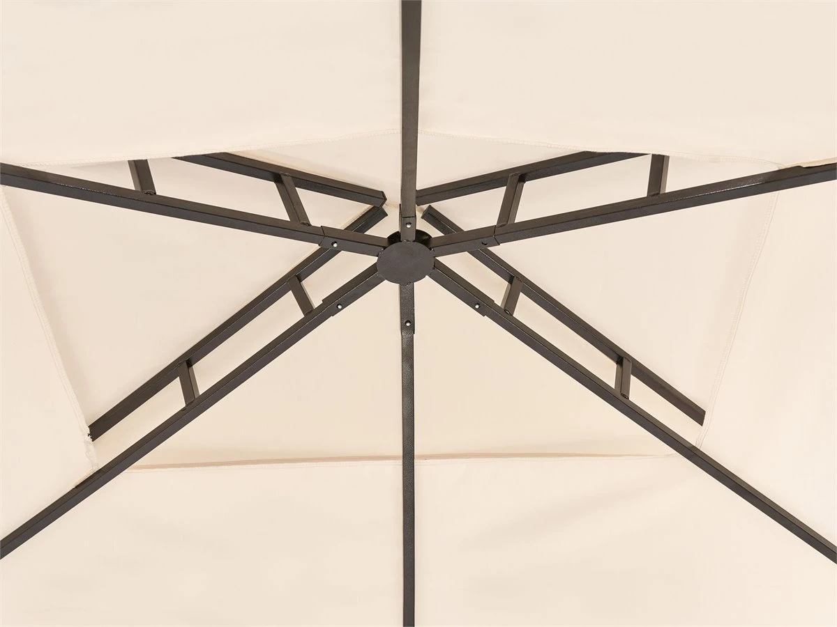 Cenador De Metal Beige/negro 240 Cm NARO 7 Cenador De Metal Beige/negro 240 Cm NARO - Imagen 5