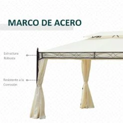 Outsunny Cenador De Jardín 4x3m Pabellón Con Techo Doble Transpirable Y 4 Cortinas Laterales Extraíbles Carpa De Acero Para Fiestas Bodas Eventos Al Aire Libre Crema 15 Outsunny Cenador De Jardín 4x3m Pabellón Con Techo Doble Transpirable Y 4 Cortinas Laterales Extraíbles Carpa De Acero Para Fiestas Bodas Eventos Al Aire Libre Crema -OUTSUNNY TIENDA d5176ecb8de06ce335f0bd1a96e0ac4e36e5d050 b3f9da5a47b941309b3b21ba55a62455