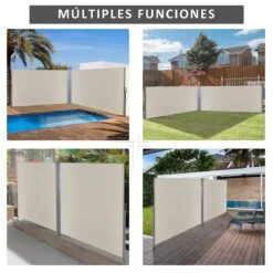Outsunny Toldo Lateral Retráctil Doble 600x160 Cm Pantalla De Privacidad Extensible Con Ángulo Ajustable Y Protección UV 50+ Para Jardín Balcón Terraza Beige 18 Outsunny Toldo Lateral Retráctil Doble 600x160 Cm Pantalla De Privacidad Extensible Con Ángulo Ajustable Y Protección UV 50+ Para Jardín Balcón Terraza Beige -OUTSUNNY TIENDA d71f52d8573d69a89e7ff034c950a467fb8f04c1 415b2f31e6bf4637b48ccf9f1e219059