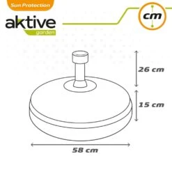 Base Para Sombrilla Circular Antracita 41-51 Mm Aktive 15 Base Para Sombrilla Circular Antracita 41-51 Mm Aktive -OUTSUNNY TIENDA d744f41ac84fe1003ac45c4986a280bf7a963e0a d5a5997dca6d405b8e5597ebb31f206b